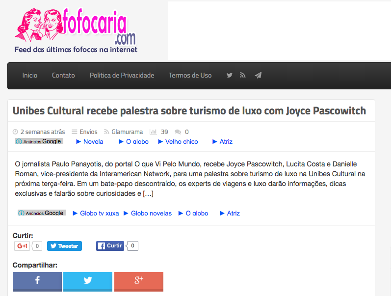 Unibes Cultural recebe palestra sobre turismo de luxo com Joyce Pascowitch