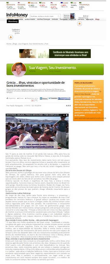 Grécia... ilhas, vinícolas e oportunidade de bons investimentos